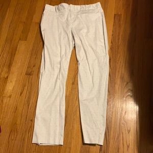 Calvin Klein white dress pants with gray pattern